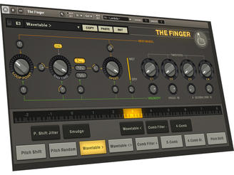 The Finge is at its best when 'played' on a MIDI keyboard.