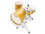 The fashionable 20'-deep bass drum with small mass mini Classic lugs works great with a double pedal