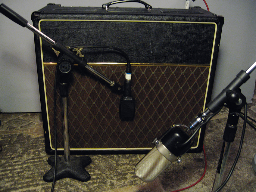 Setting up a ribbon mic away from your amp can deliver a slightly different sound.
